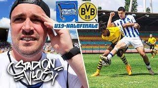 DRAMA im U19-HALBFINALE  "So stolz auf das TEAM!"  Hertha BSC vs. BVB - XXL STADION VLOG 