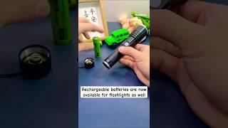 Rechargeable batteries are now available for flashlights #battery