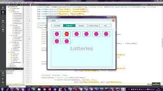qt lotto buttons demo (Qt5, C++, 'paintEvent' drawing)