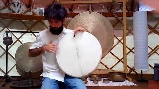 Pagonis Percussion american walnut 18'' FrameDrum  performed by Baltazar Molina