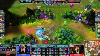 LCS NA Summer 2014 Playoff: Team SoloMid vs Team Dignitas G2 (23.08.2014)