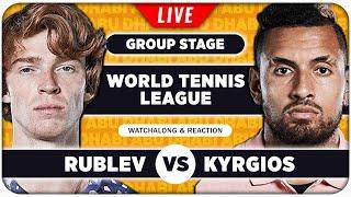 RUBLEV vs KYRGIOS • World Tennis League 2024 • LIVE Tennis Watchalong Reaction