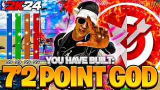 *INSANE* SPEEDBOOSTING 7’2 "POINT CENTER" BUILD BROKE NBA 2K24 NEXT GEN! BEST BIG MAN BUILD 2K24!