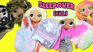 LOL Surprise OMG Surprise Fashion Dolls Sleepover + What's in my Purse Surprise