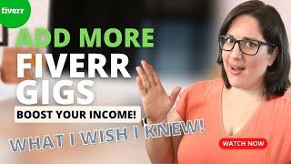 Why you should have multiple gigs on Fiverr | increase your income