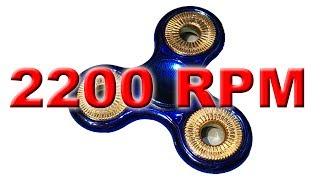 fidget spinner, spinning with 2200 RPM