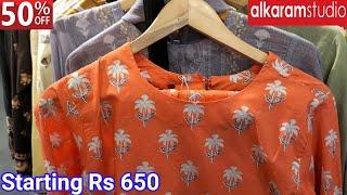 Alkaram Studio flat 50% off Autumn Sale 21st October 2022