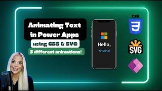 Animating text using SVG and CSS for Power Apps!