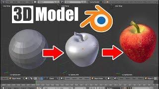 #Blender 42 Create 3D Model in Blender | Apple