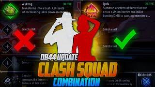 NEW (CLASH SQUAD) SKILL COMBINATION || BEST  RUSHER COMBINATION in free fire