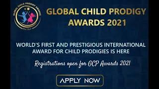 Apply Now for Global Child Prodigy Awards 2021 | Child Prodigy |  GCP Awards 2021