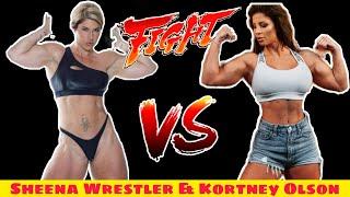 Sheena Wrestler, Kortney Olson | Heas To Head | Female Bodybuilders Wrestling | Who Will Win? #fight