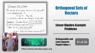 Orthogonal Sets of Vectors