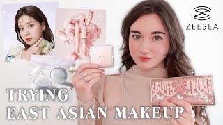 Trying East Asian Makeup / ZEESEA Cosmetics Unboxing + Review