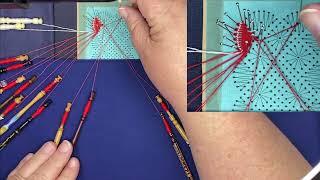 Lou Woo March Birthstone Bookmark Lace-Along: Starting Your Bobbin Lace Bookmark & Spider Tutorial