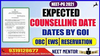 NEET PG 2021  EXPECTED COUNSELING DATE  GOVERNMENT NOTICE  LATEST NEWS AND UPDATES  NEET MENTOR