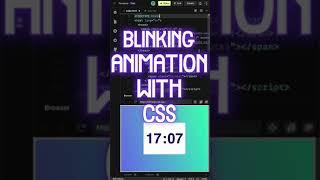 How to create blinking animation with CSS #shorts #animation #css #beat #blink