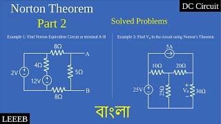 Norton Theorem with Solved Math Problem in Bangla  (Part 02) [ Bangla Tutorial ]