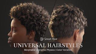 3D Hair Models for Digital Humans | Universal Hairstyles | Character Creator