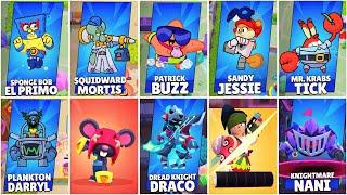 NEW BRAWLERS AND SKINS | Scarytales and SpongeBob Season update, kanji and more…..