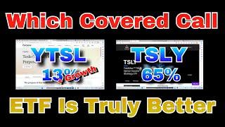 (TSLY) Yieldmax 65% Yield Vs (YTSL) TSLA Shares Purpose ETF 13% Yield Best (TSLA) Covered Call ETF's