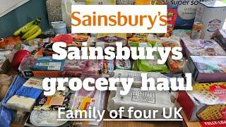 Sainsburys grocery haul and meal plan | UK Family of four