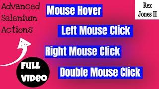  Actions Class In Selenium WebDriver | (Video 194)