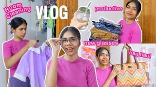  Vlog~ Cleaning My Room, New Glasses, Everyday Makeup Routine, Bags Haul & Chit Chat With Me! 