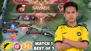 SAVAGE PERTAMA DI PLAY OFF MPL S8!! EUDORA TANK KELUAR??? RRQ VS ONIC MATCH 1