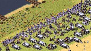 Red Alert 2 | Extra hard AI | 7 vs 1 | the hill conquer Map | France cannon defense