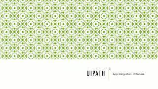 UIpath App Integration: Database