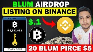 Blum Airdrop Listing On Binance & Token Launch | Blum New Update | Blum Coin Price Prediction