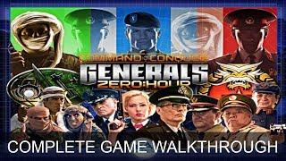 Command & Conquer Generals Zero Hour China, GLA, U.S. Campaign Complete Game Walkthrough Full Game