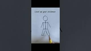 Learn How to draw a level up Stickman  #art #stickman #drawing #howtodraw