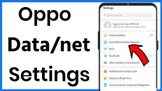 Oppo Mobile Data Settings | Internet Setting In Oppo Mobile