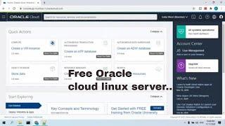 Oracle cloud linux free compute instance creation - LIFE TIME FREE VPS