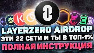 LAYERZERO AIRDROP ИНСТРУКЦИЯ | СДЕЛАЙ ЭТИ 22 СЕТИ И AIRDROP LAYERZERO ВАШ | LAYER0 ZRO AIRDROP ГАЙД