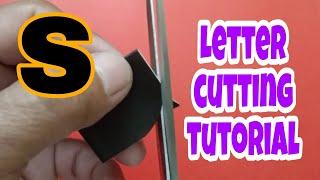 Letter cutting tutorial (Letter S) #lettercutting