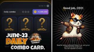 23RD JUNE || Hamster Daily Combo || Claim FREE 5 Million Coins || Make Money Online