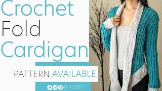 Crochet Fold Cardigan | Pattern & Tutorial DIY