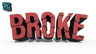 BROKEN 3D TEXT EFFECT | TYPOGRAPHY PHOTOSHOP | PHOTOSHOP TUTORIAL