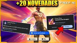 HOY SE ACTUALIZA FREE FIRE? 20 NOVEDADES QUE LLEGARAN EN LA NUEVA VERSION DE FREE FIRE *INFORMATE*