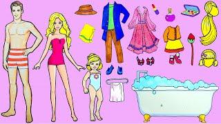 Trucos Y Manualidades Para Muñecas De Papel - Historia Vida Familiar Casa De Muñecas Barbie en Álbum