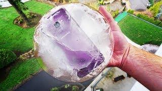 GALAXY S9 FROZEN IN ICE + DROP TEST!! Can It Survive?