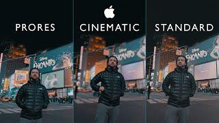 iPhone 13 pro Video Test NYC - PRORES vs CINEMATIC MODE vs STANDARD