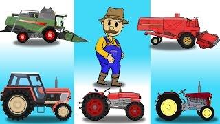 Beginner Farmer and Hard Work on the Farm - Tractors and Agricultural Vehicles for Kids