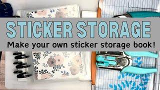 DIY STICKER STORAGE BOOK - HOW TO MAKE A STICKER STORAGE ALBUM - PLANNER STICKER ORGANIZATION