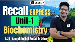 Recall Express | Unit-1 | Biochemistry | Superfast Recalling |Virendra Singh | CSIR | GATE | DBT