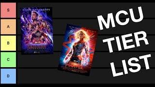 MARVEL CINEMATIC UNIVERSE TIER LIST