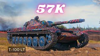 57K Spot + Damage with 3x T-100 LT  19K & 18K & 20K  World of Tanks   #wot #worldoftanks